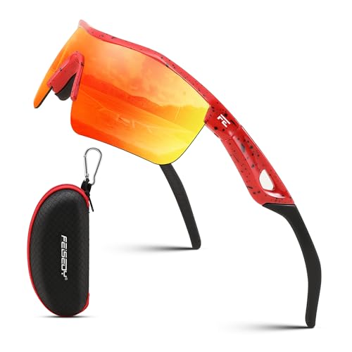 Image of FEISEDY Kids Polarized Sports Sunglasses, TR90 UV400 Baseball Cycling