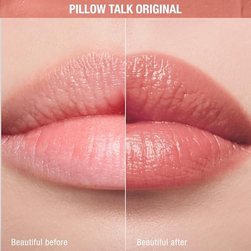 Charlotte Tilbury Pillow Talk Blush Balm Lip Tint - Long-Lasting, Buildable Sheer Tint with Peptides for Hydrated, Blushed Looking Lips - 24 HR Hydration - Pillow Talk