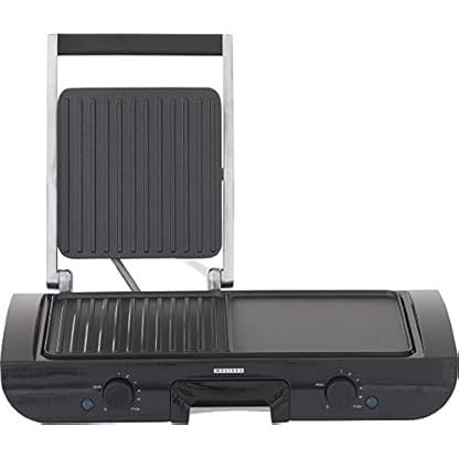 Melissa 16240094, Tischgrill, Kontaktgrill, Elektrogrill, 1500 Watt, stufenlos, getrennt regelbare Grillflächen… – Bild 3