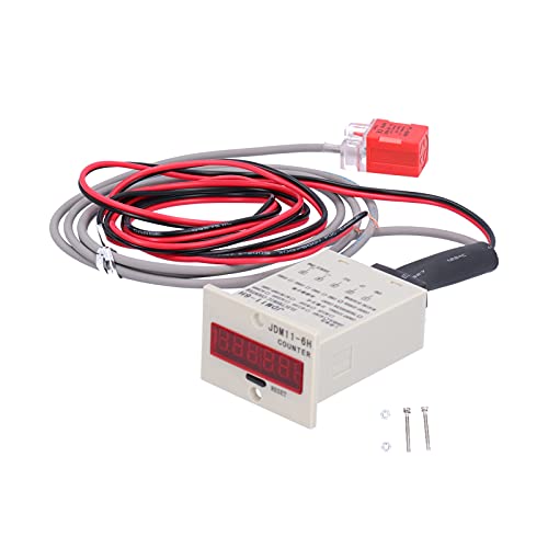 Electronic Counter, Electronic Digital Display Counter Panel, Industrial Inductive Counting Tool, JDM11‑6H Electronic Counter (DC12-24V)