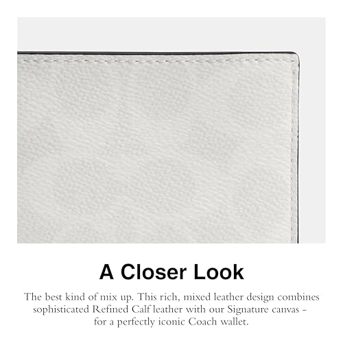 Coach Men's Slim Billfold Accessory-Travel Wallet, Chalk/White4