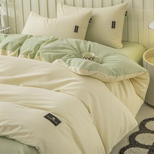 European Modern Comforter Duvet Cover with Zipper Closure Queen Size Cotton Bed Linen Quilt Cover Easy Care Quilt Bedding Cover Washable (Color : J, Size : 200X230CM(79X91INCH))