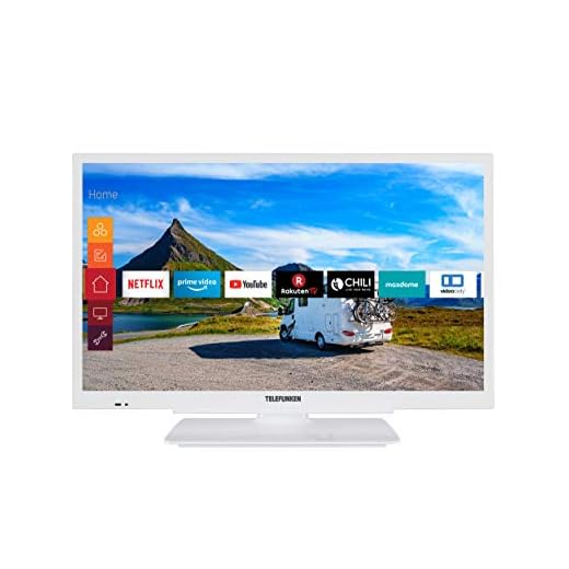 Telefunken XF22G501V-W 55 cm (22 tum) TV (Full HD, Triple Tuner, Smart TV, 12 V, Works with Alexa) [Modellår 2021]