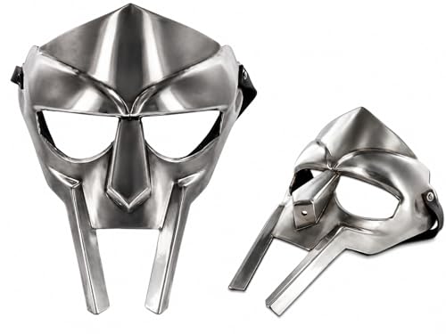THOR INSTRUMENTS MF Doom Gladiator Face Mask Fantasy Party Costume Roman Gladiators Arena Maximus Helmet MF Doom Movie viking Prop (Gladiator Mask)