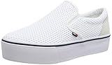  Tommy Jeans Damen WMN Slipon Textile City Sneaker, Weiß (White/Ice 100), 41 EU