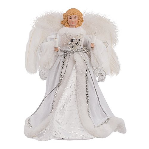 Ángel para árbol de Navidad Kurt Adler de 12 pulgadas con 10 luces integradas 3