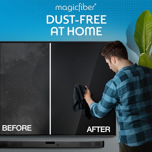 The BIG MagicFiber Premium Microfiber Cloths (4 Piece Combo) - 3 Oversized (16 x 16") and 1 Original (7 x 6") for Tablet, Smartphone, Laptop, LCD TV Screens, Multicoated Lenses, and Any Other Delicate Surface