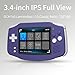 RG34XX Retro Handheld Game Consoles RG34XX Classic Retro Gaming Console 32+64G Card Preloaded Games 5000+ rg34xx Portable Gaming Console Linux 64-bit 3500mAh Battery WiFi Bluetooth HD and TV Output Indigo