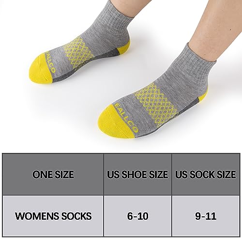 eallco Womens Athletic Ankle Socks Quarter Cushioned Running Socks Hiking Sport Socks 6 Pairs2