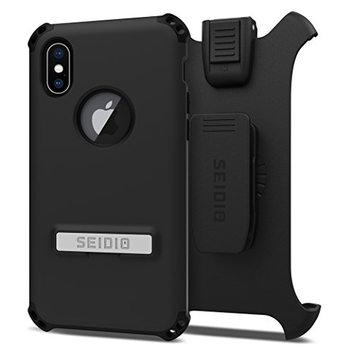 Seidio DILEX Case and Holster COMBO for the Apple iPhone X (Black/Black)
