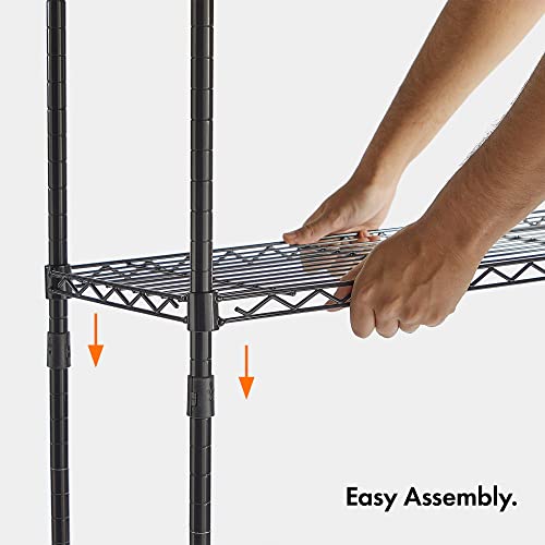 VonHaus Garage Shelving Units - Adjustable 4-Tier Wire Racking for Storage - Powder Coated Garage Shelves, Suitable as Pantry Shelves or as Greenhouse Shelving - Metal Wire Storage for Home - Image 5