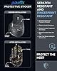 Powfix Protective Set for Razer Basilisk V3 Pro: Non-Slip Grip Tape & Hard Shell Travel Case - Professional 2-in-1 Mouse Accessory Bundle for Office & Commute, Black Gold Print Pattern #3