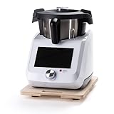 INEXTERIOR Gleitbrett - aus Holz - in Deutschland gefertigt - auf Rollen statt Gleitern - verschiedene Rollbretter geeignet für Thermomix TM5/TM6, Monsieur Cuisine oder Cookit