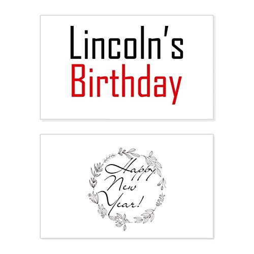 Tarjeta de cumpleaños de Lincoln con mensaje conmemorativo para año nuevo