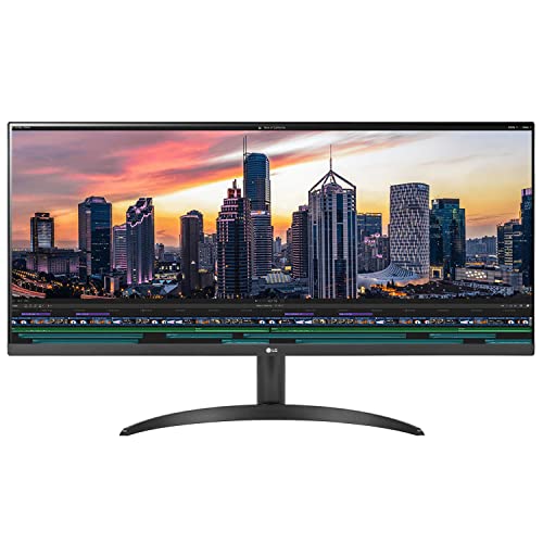LG 87 Cm (34 Inches) UltraWide Full HD (2560 X 1080) Pixels Display – HDR 10, AMD Free Sync, IPS With SRGB 95%, Multitasking, Flicker Safe, Reader Mode, HDMI, Headphone Out And Gaming Monitor-34WP500 For Rs. 22599