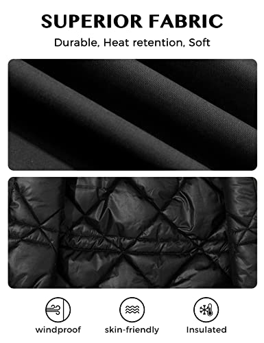 Image of WenVen Men's Winter Warm Thickened Waterproof Parka Jacket Fur Hooded Coat