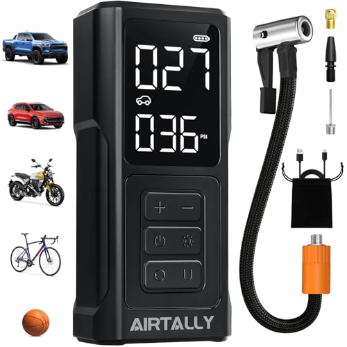 Tire Inflator Portable Air Compressor - 5200mAh 150PSI Quickly Inflate Portable Air Pump for Car...