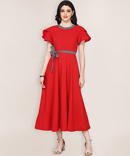 Image of QIQI Women's Crepe A-Line Maxi Casual Dress