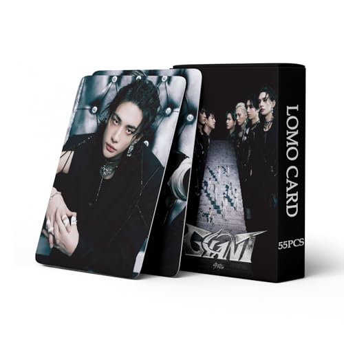Stray Kids Album Giant Photocards Album 55PCS Stray Kids Album Giant Photo Cards Stray Kids Album Giant lomo Card Gift Lomo Cards Merch for Stray Kids Boys and Girls