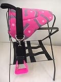 Party Ponies Miniature Horse/SM Pony Bareback Saddle with HOT Pink Stirrups - Horseshoe