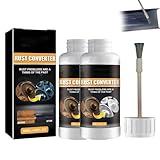 GUSHE 2 Stück Multipurpose Metal Rust Removal and Converter for Car, Auto Metall-Rostentfernung & Rostkonverter, Rostumwandler mit Pinsel, Hochleistungs-Rostlöser für Metall, Auto, Stahl & Eisen
