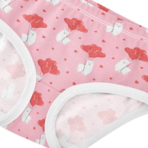 Girls' Underwear Llama Heart Cotton Stretch Comfort Toddler Panties4