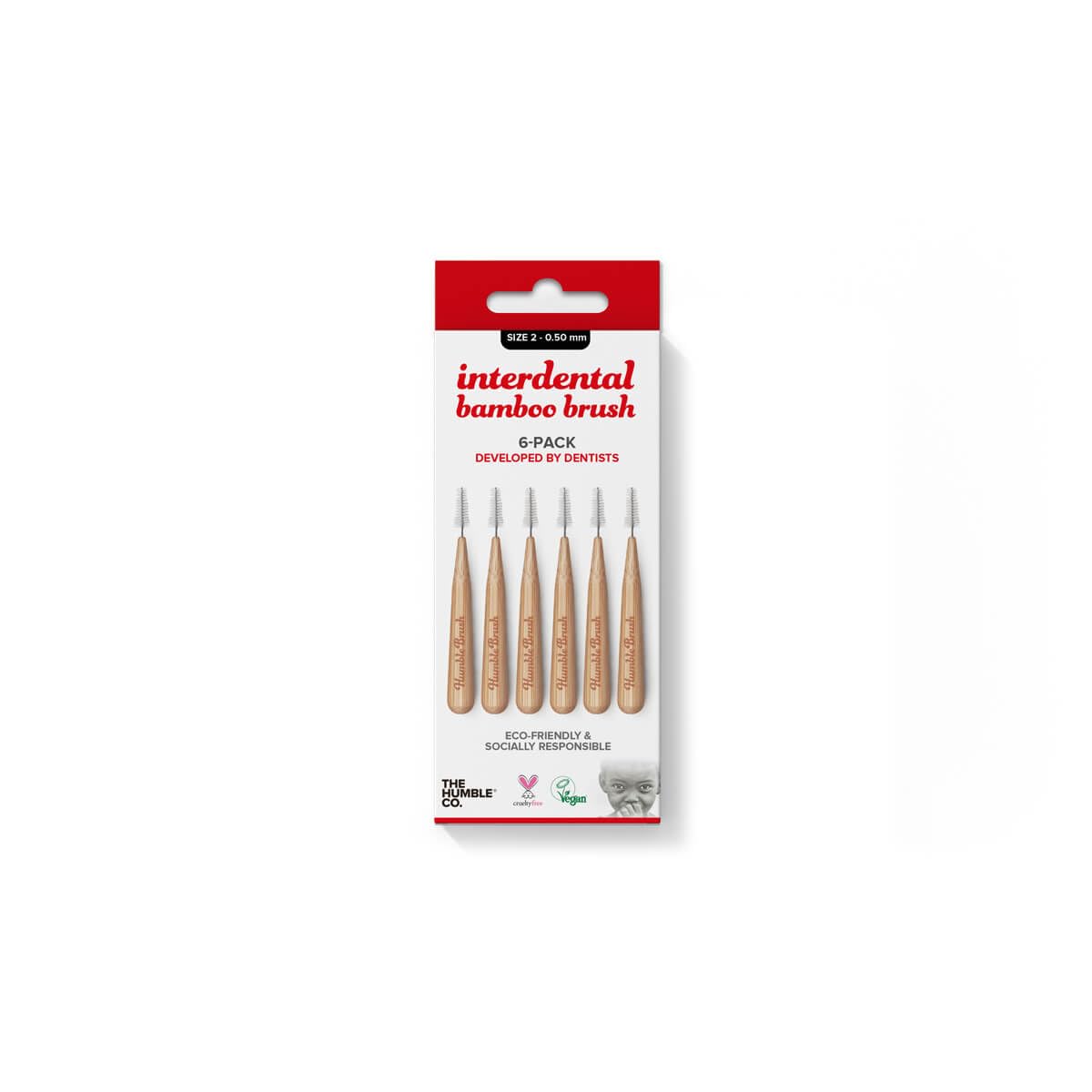 Humble Brush The Humble Co Inter Dental Brush size 2 - Red 6 Pack