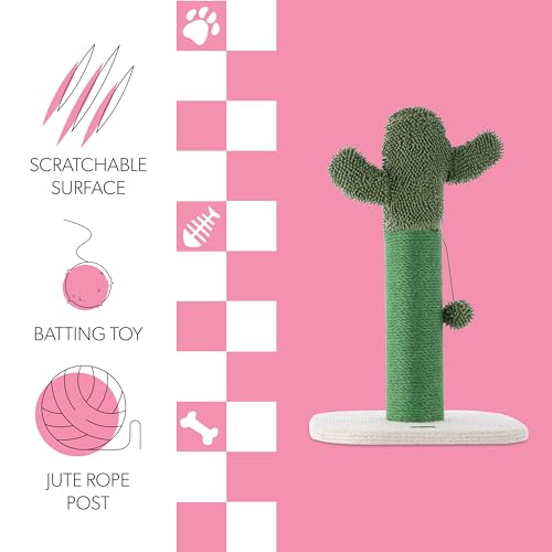 Rascador para gatos torre de yute verde 21 pulgadas miniatura 4