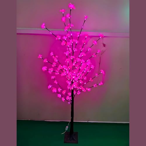 SAMEILI 5ft LED Cherry Blossom Bonsai Tree Lamp Pink - Image 2