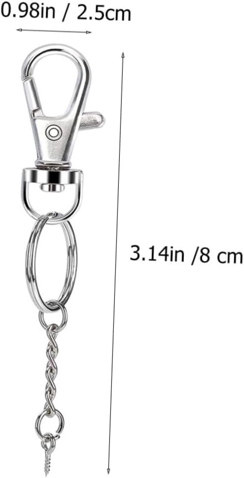 40sets Keychain Kit Swivel Snap Hooks Key Jump and Eye for Craft Projects Accessories for Keychain Making