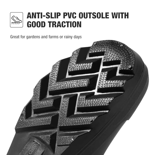 HISEA Men's Rain Boots PVC Rubber Boots with Steel Shank Waterproof Garden Fishing Outdoor Work Boots Durable Slip Resistant Mud Rainboots for Agriculture and Industrial Working3