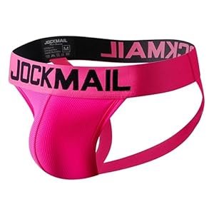 JOCKMAIL Boxers pour hommes arc-en-ciel confortables Jockstrap sous-vêtements pour hommes Jockstrap soutien athlétique pour hommes, rose, XL