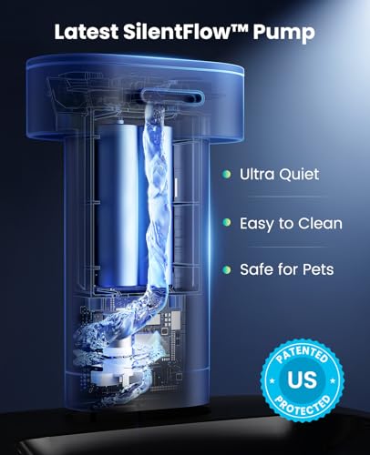 Fuente de agua inalámbrica para gatos 2.2L miniatura 6
