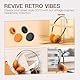iKF Y3 On Ear Kopfhörer mit Kabel, Retro bügelkopfhörer, Mini Stereo-Kopfhörer, 80er-90er-Jahre, 3.5-mm-Klinkenstecker, verstellbares Kopfband, Orange Vintage Stil, geeignet für Phone, Computer