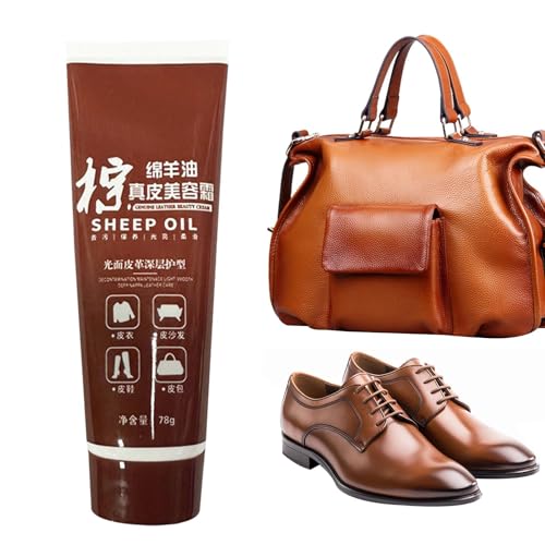 Crema per pelle per borse | Crema per la cura della pelle resistente alle macchie | Balsamo portatile per scarpe in pelle per stivali, divani, marrone, Refer to description, marrone, Refer to