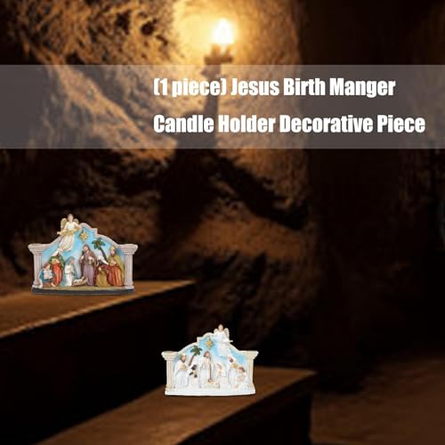 Statue de crèche de Noël compacte pour petits espaces et bureaux