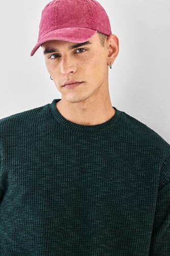 Image of SNITCH Men's T-Shirt | Textured Oversized Crew Neck Design | Premium Polyester Blend Fabric with Waffle Weave | Breathable & Lightweight Casual Wear