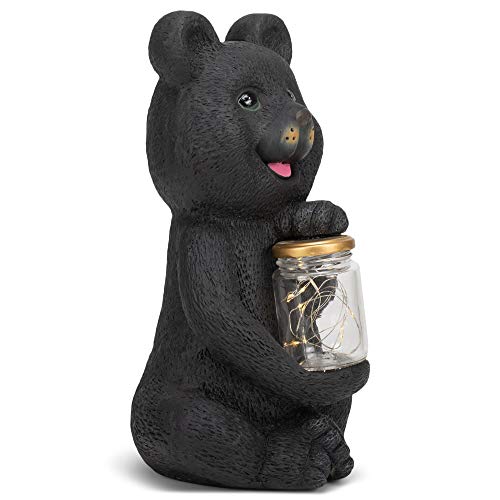 Figurine ours de porte LED noir pour illuminer votre entrée - 3