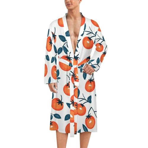 Peignoir de bain homme premium coupe kimono satiné kaki imprimé