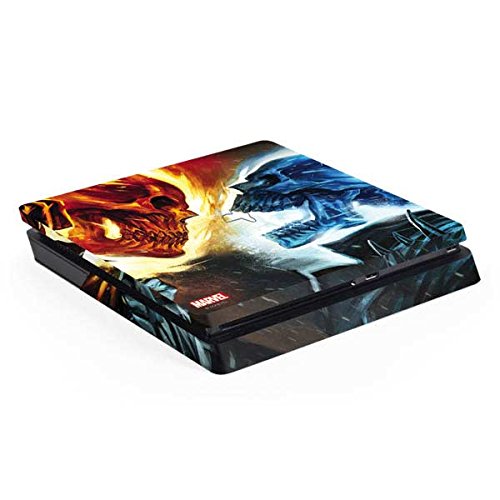 Skinit Decal Gaming Skin Compatible with PS4 Slim - Officially Licensed Marvel/Disney Ghost Rider Collision Course Design
