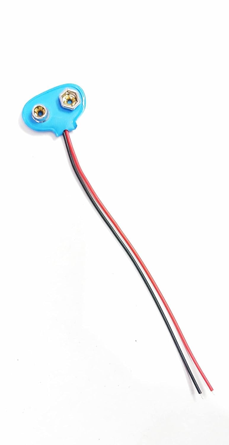 pmw 9V Battery Cap Snap Connector Cable, 10cm, PVC and Copper, Red and Black, for Science Projects and DIY Hobby Kits, Pack of 20-image-25