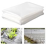 flintronic 2 X 3M Heavy Duty Polythene Sheeting, Extra Thick Plastic Dust Waterproof Sheets, Garden Grow Polythene Cover Sheets for Gardening Insulation, Building Rubble Protection (250Mu /1000G)
