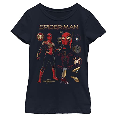 Spidey t-shirt Marvel Girls avec schéma technique imprimé résistant