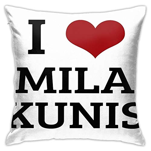 I Heart Mila Kunis Square Pillow Case Throw Pillow Sofa Cushion Car Cushion Decoration