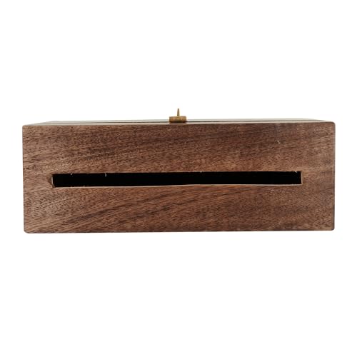 Wedding Card Box with Lock and Card Slit 12"X10"X4.5"- Distressed Finish Gift Card Box Wishing Well Card Box for Weddings, Receptions, Birthdays, Graduations, Baby Showers, Honeymoon Funds WBKH01 - Image 4