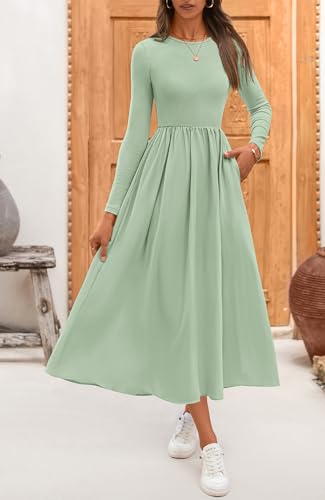 BTFBM Casual Long Sleeve Dresses Spring Dresses 2025 Wedding Guest Dress Midi Dress Flowy Bohemian Long Dress