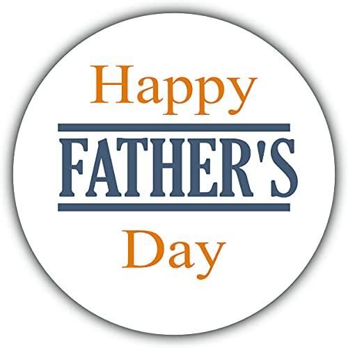 Five Star Party Supplies Happy Father's Day Stickers For Crafts Cards Business Use Sweet Bags (35 x Round 37mm Small)