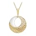 Produktbild Carissima Gold Damen-Kette mit Anhänger Round Fretwork 375 Bicolor 46 cm - 2.46.2594