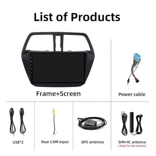 GPS Écran Tactile Suzuki SX4 s-Cross 2014-2017 Android Auto WiFi - 7