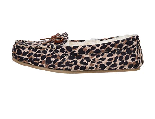 Cushionaire Women's Sabina Moccasin Slipper +Memory Foam , Brown 8.54